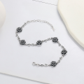 wholesale S925 sterling silver creative little chanel-style camellia bracelet, sweet and elegant, fresh and delicate, a gift for best friends, hand accessory-0-2
