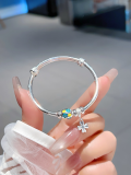 wholesale 999 Sterling Silver Bracelet for Big Kids, Girl Student's Birthday Gift with Design Sense-0-17