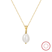 wholesale S925 Sterling Silver Cloud-Shaped Necklace with Natural Freshwater Baroque Oval Pearls, Direct Factory Wholesale-14K gold + natural freshwater pearls > 925 silver