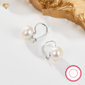 wholesale S925 Silver Cross-Border Europe and America Hot-Selling Freshwater Pearl Ear Clasps, Simple and Fashionable Retro High-End Earrings-0-1
