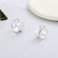 wholesale S925 Silver Fashion Minimalist Curved Wide-Brushed Texture Earrings, Versatile and Trendy Ins Style-0-1