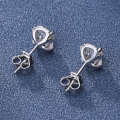 wholesale S925 Sterling Silver Moissanite Flower of Youth Earrings Women's Floral 50-Point Ear Jewelry New Style Gift-0-2