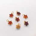 wholesale S925 gold-plated silver natural beeswax amber heart little flower gourd bear pendant accessory bracelet bead semi-finished product-0-9