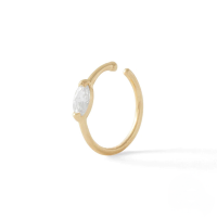 wholesale S925 Sterling Silver Zircon Nose Ring, Ear Bone, And Cartilage Ear Cuffs For Trendy Individuals-Single gold #1