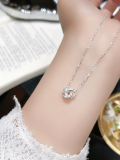 wholesale 999 Pure Silver Butterfly Tassel Four-Leaf Clover Necklace for Women, Small Batch Design, High-End Feel, Light Luxury Collarbone Chain, Gift for Girlfriend-0-34