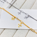 wholesale S925 Sterling Silver Diamond-Inlaid Double Cross Bracelet Fashionable Light Luxury Minimalist Ins Style Design Sense Jewelry Gift for Best Friend-0-3