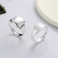wholesale S925 silver retro antique polished brushed trendy minimalist fashion literary open-end ring-0-1