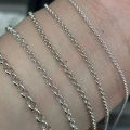 wholesale S925 Sterling Silver O-Link Chain Bracelet Necklace Tassel Handmade Semi-Finished DIY Minimalist Couple Unisex Jewelry Accessories-0-1