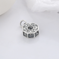 wholesale S990 Silver Ethnic Style Bagua Diagram Design Six-Character Mantra Prajna Paramita Heart Sutra DIY Pendant-0-3