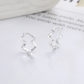 wholesale S925 sterling silver irregular curved wave-shaped ear clips, trendy and fashionable sweet-cool style unisex earrings-0-0