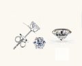 wholesale Wholesale OEM ODM custom-made sterling silver/18K gold/platinum moissanite stud earrings with trendy niche designs - sample, drawing, or prototype accepted-0-6