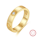 wholesale S925 Sterling Silver, White Zircon 14k Gold Plated Minimalist Ring Factory Direct Wholesale-0-1