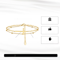 wholesale Metal material, Cloud Pull Jewelry lightweight luxury double-layer cross bracelet with a fashionable design sense, advanced new versatile style hand accessory-0-1