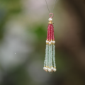 wholesale Metal material with natural tourmaline, turquoise, lapis lazuli, blue apatite handcrafted tassel fringe and natural crystal accessory DIY pendant-0-2