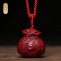 wholesale Metal material Zhu sand genuine product twelve Chinese zodiac fortune bag pendant for men and women purple gold sand money bag necklace accessory Year of the Dragon hanging piece-0-11