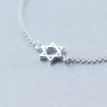 wholesale S925 Sterling Silver Nalan Hexagram Bracelet for Women, Fashionable Korean Style Minimalist Star Bracelet S0828-0-2