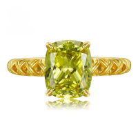 wholesale 925 Silver Mu Jing Jewelry New 9*11 Olive Green Ring Cross-Border Ins Style Fashion Versatile-R547 Olive Green No. 5