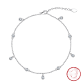 wholesale S925 Sterling Silver Versatile Starry Sky Ankle Chain for Women, Beach Foot Jewelry Wholesale-0-4