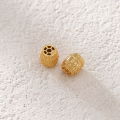 wholesale Metal material: 925 ancient method silver gold-plated Old-style barrel beads, Tibetan-style play beads, spacer beads, spacer slices, loose beads, DIY meteorite pattern accessories-0-10