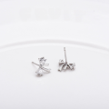 wholesale S925 Sterling Silver Cute Mini Diamond Bow Earrings, Girly and Fresh Sweet Jewelry Wholesale-0-2