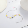 wholesale S925 Sterling Silver Korean Style Geometric Cartoon Hello Kitty Cat Bracelet for Women, Versatile Best Friend Gift-0-2