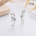 wholesale S925 Sterling Silver European and American Cross-Border Patterned Square Hoop Large Earrings Skull Head Trendy Hip-Hop Personality Ear Clasp-0-2
