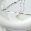 wholesale S925 Sterling Silver New Chinese Style Gourd Fu Lu Necklace for Women, New Edition Light Luxury Wind High-End White Chalcedony Collarbone Chain-0-2