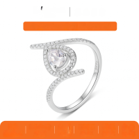 wholesale 18K Gold Plated S925 Silver Moissanite Ring for Women, Teardrop Shape, Full Halo Design, Bestseller on Independent Sites-Gold 0.8 carat (with certificate)  7 US