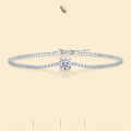 wholesale S925 Silver Morning Dew Drop Bracelet with Moissanite, New Style Silver Plated White Gold Jewelry, Wholesale from Panyu Factory-0-0