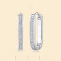 wholesale S925 Sterling Silver Cross-Border Popular Fashion U-Shaped Hoop Earrings for Women, High-End Feeling, Does Not Fade, Versatile for Commuting, with Moissanite-0-0