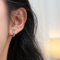 wholesale S925 Sterling Silver Fashion Striped Cobra Ear Clasp Small Design Earrings for Women M05198-0-1