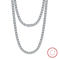wholesale S925 Sterling Silver Tennis Chain with 3mm Zircon, Fashion Minimalist Cross-Border Factory-3.0mm, length: 40cm, weight: 22.46g 925 silver