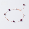wholesale S925 silver nalan bracelet for women, Korean style small fresh garnet bracelet, red bead jewelry for women S2026-0-1