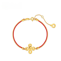 wholesale S925 Sterling Silver Original Design New Chinese Style Red Rope Bracelet Vintage National Trend Zodiac Year of the Snake Jewelry Wholesale-10K gold + swimming paint  925 silver