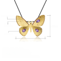 wholesale S925 Silver Designer Brooch Pendant Two-Way Butterfly Design Royal Style Natural Amethyst Necklace Pendant-0-4