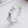 wholesale S925 Sterling Silver Cartoon Character Bear Bunny Open Ring Korean Style Fresh Sweet Cute-0-0