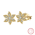 wholesale S925 sterling silver new floral stud earrings for women, luxurious and minimalist, small and unique vintage-inspired earrings-0-4