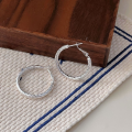 wholesale S925 Sterling Silver Carved Circle Earrings for Women, New Versatile and Elegant Hoop Earrings-0-3