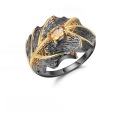 wholesale 925 silver designer retro-style gemstone ring with Italian craftsmanship and Georgian design, featuring natural colored gemstones-0-0