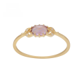 wholesale 10K Gold Artli Jewelry Candy Amethyst Ring Rose Cut Crystal Ring Japanese Minimalist Light Jewelry-0-0