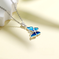 wholesale S925 Sterling Silver Enamel Butterfly Necklace Women's Original Design, Forest Style Clavicle Chain, Small Luxury, High-End Feel Clavicle Chain-0-0