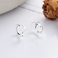 wholesale S925 sterling silver geometric irregular triangle-shaped ear clips, fashionable and versatile for daily wear, elegant women's earrings-384HR/approx. 1.8g>925 silver