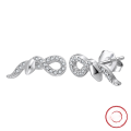 wholesale S925 Sterling Silver Cloud-Pull Jewelry Unique Snake-shaped Ear Studs, New Simple and Cute Small Snake Ear Wholesale and Distribution-0-5