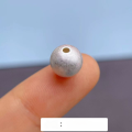 wholesale 999 Pure Silver Beads Loose Beads Matte Beads Ancient Method Silver Beads Round Beads Handmade DIY Beading Materials Pure Silver Accessories Single Bead-0-18