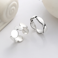 wholesale S925 sterling silver minimalist geometric irregular open ring Korean-style ins versatile index finger ring-915JM/B model weighs approximately 4.2g. Opening is adjustable.