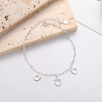 wholesale S925 Silver Cloud Tide Pavilion Korean Style Light Luxury Minimalist Fashion Small Fresh Personalized Niche Two-Tone Bracelet Jewelry Design-YS314M/approx. 2.2g 925 silver