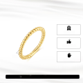 wholesale S925 Sterling Silver Gold Plated Rope Pattern Ring, Cross-Border Amazon-0-2