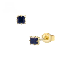 wholesale 9K Gold Japanese-style Ultra-Petite Geometric Sapphire Stud Earrings Wholesale Set for Women-0-0