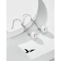 wholesale S925 Sterling Silver Light Luxury Niche Style Bead Pearl Earrings for Women, Minimalist and Fashionable Pearl Ear Accessories Factory Wholesale-0-0