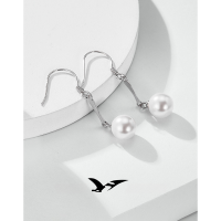 wholesale S925 Sterling Silver Light Luxury Niche Style Bead Pearl Earrings for Women, Minimalist and Fashionable Pearl Ear Accessories Factory Wholesale-Shell Pearl Earrings [S925 Silver]